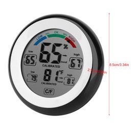 TOPINCN Temperature Humidity Meter, Indoor Digital Hygrometer Thermometer LCD Display Humidity Temperature Detects Dual Measurement Meter (Black)