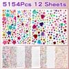 Gem Stickers, 5154Pcs Self-Adhesive Gems for Kids Crafts Scrapbook Supplies