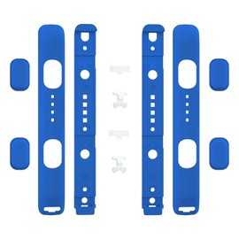 Soft Touch Replacement Case for eXtremeRate Switch Joycon Straps, Hardware Rail Not Included, Custom Joycon Strap Housing Buttons for Switch Joycon - 2 Pack [Blue]