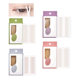 Double Layer Tape (960 Sheets in 4 Types) Eyepuchi Tape, Prevents Bunching, Double Eyelid Seal, Enlarges Eyes, Natural, Skin Tone, Inconspicuous, Strong, Breathable, Suitable for Single Eyelids,