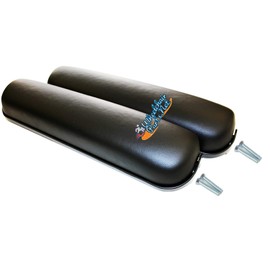 Black Padded Waterfall Armrest - Desk Length