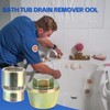 VTWTV 1.5" Bathtub Drain Remover Tool,Silver Plating Coating Tub Drain