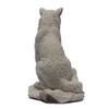 7.75 Inch Wolf Sitting in Snow Decorative Statue Figurine, White