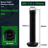 M6-1.0 x 30mm Tamper Proof Button Head Security Screws, Stainless