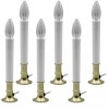 Creative Hobbies Electric Window Candle Lamp with Brass Plated Base,