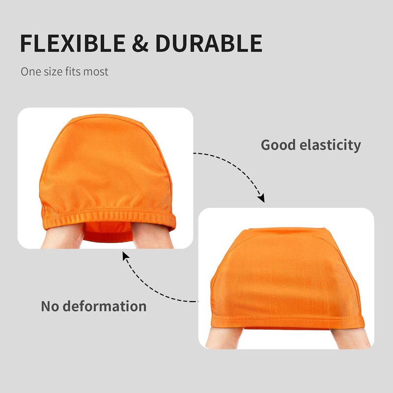 2 Pieces Elastic Swim Caps Comfortable Fabric Swimming Hat Lightweight