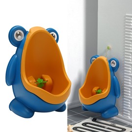 Potty Training Toilet For Boys, Frog Shape Disassemble Wall Mounted Kids Potty Training Toilet With Funny Aiming Target and Suction Cups Frog Potty Training Urinal