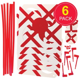 Baker Ross FX983 England Flag Windmill Kits - Pack of 6, St Georges Day Craft Kits for Kids