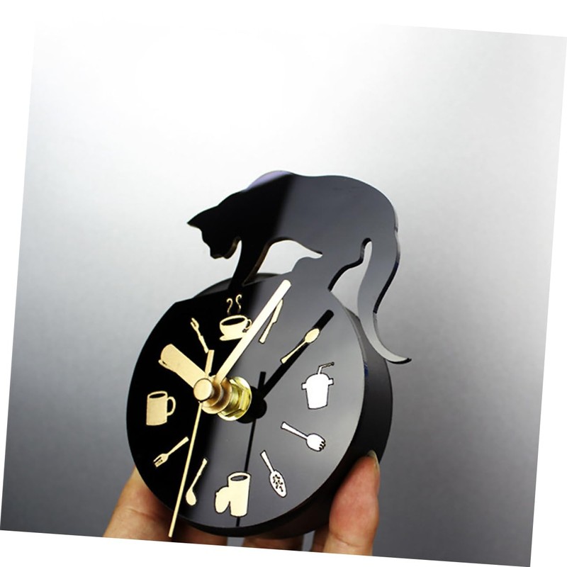 ORFOFE Magnetic Clock for Fridge Cat Sticker Refrigerator Clock Magnets