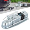 Nilight Straight Trailer Coupler with Security Latch&Chain for 2-Inch Hitch