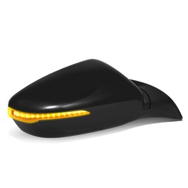 Auto Dynasty KI1321215 Side Door Power Mirror With Power Fold Heated Glass Turn Signal Blind Spot Compatible with Forte 2017-2018, Passenger Right Side, Paint To Match Black