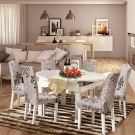 JunYito Chair Covers, Set of 4 or 6, Elastic Universal Stretch for Dining Room Chairs