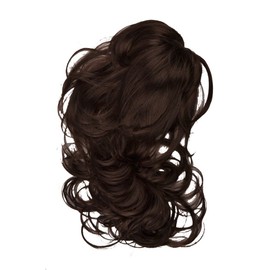 'Solida Art "Sharon Fascinator on Beak Clip Two in One – Variante Tiered: Length Approx. 45 cm, Variante: approx. 30 cm, 1-Piece, Dark Brown