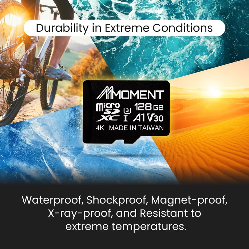 【2-Piece Set】MMOMENT 128 GB MicroSDXC Card U3 / A1 /