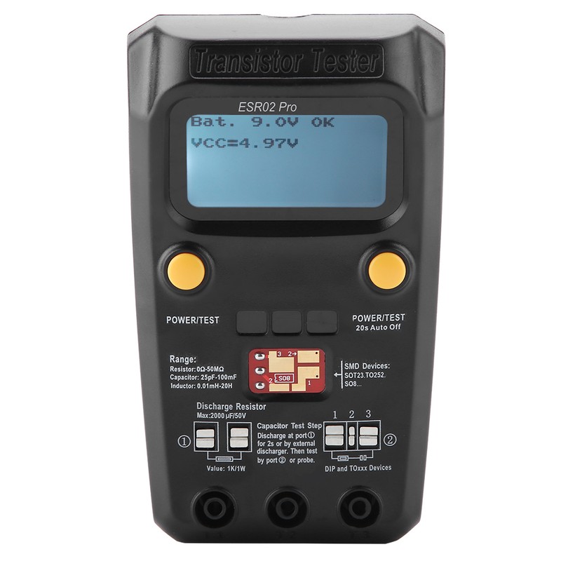 BSIDE ESR02 Pro Digital Transistor Tester SMD Chip Component Inductance