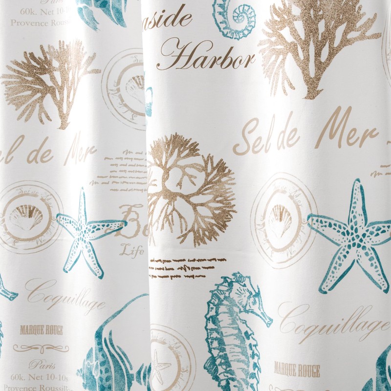 Lush Decor Harbor Life Shower Curtain, 72" W x 72"