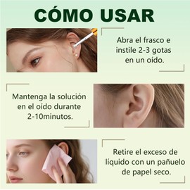Gotas Herbales Limpiadoras para Oídos 20ml, Líquido de Higiene Auditiva Diaria, Limpieza Delicada del Conducto Auditivo, Cuidado Personal para Adultos Portátil