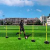 ASENVER Soccer Agility Poles Set Detachable Sports Trainning Speed Pole
