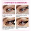 2-in-1 Waterproof Eyeliner Stamp and Liquid Eyeliner Pen, Double-Sided Winged