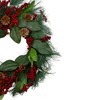 Northlight Leaves, Berry and Pine Needle Artificial Christmas Wreath -