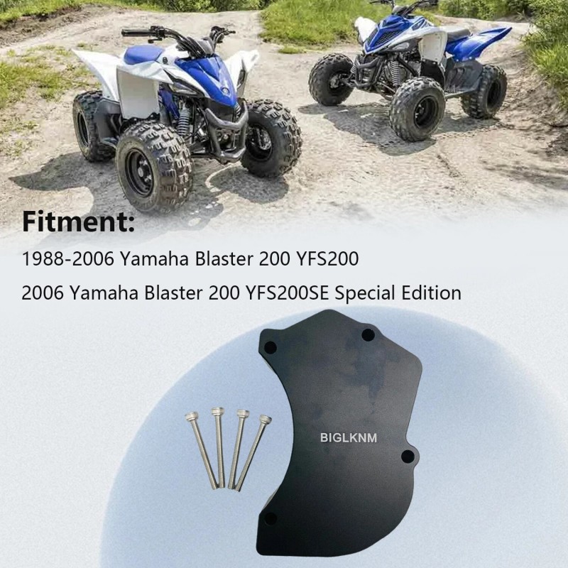 BIGLKNM Black Billet Oil Pump Cover with Bolts For Yamaha