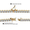 18K Yellow Gold Plated Cubic Zirconia Classic Tennis Necklace for