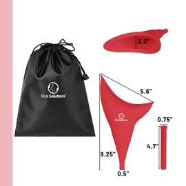 Slick- Female Urination Device, Red Female Urinal, Urinal for Women, Pee Funnel for Women, Womens Pee Funnel, Portable Urinal for Women, Female Pee Funnel, Womens Urinal Funnel, Womens Urinal