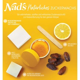 Nad's Zuckerpaste Haarentfernung Waxing Set für Gesicht, Körper, Rücken, Beine, Bikinizone, Arme, Achseln, Frauen+Männer