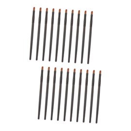 Ipetboom 20 Pcs Nose Shadow Brush Wooden Handle Brush Eye Beauty Brush Lip Nose Brush Makeup Flat Eyeshadow Cosmetic Kit Mixology Kit Artificial Fiber Flour Travel Concealer