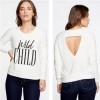 Chaser Wild Child Cut Out Back Pullover - Size Small