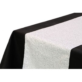 Christmas Concepts® Sequin Table Runner - 13" x 60" - Wedding/Party Decoration - Luxury Wedding Decorations (White)