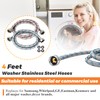 Beaquicy 4 Ft Washing Machine Hoses Burst Proof Braided Stainless