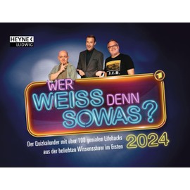 Who knows sowas? Calendar 2024, the quiz calendar with over 100 ingenious life hacks and tricks, Ludwig bei Heyne-Verlag, stand-up calendar, wall calendar, 21 cm x 16 cm