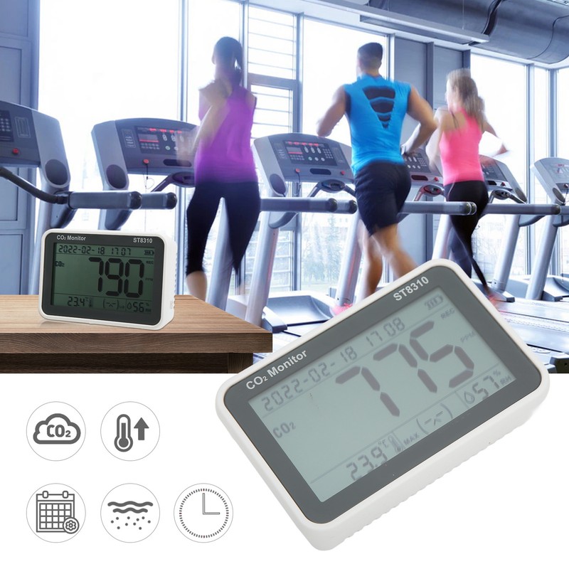 ST8310 LCD Air Quality Monitor Carbon Dioxide Detector CO2 Temperature
