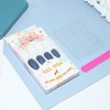 Allereya Oval Press on Nails Blue White Matte Artificial Nails