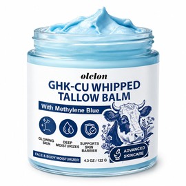 25,000ppm GHK-Cu - Bálsamo de Sarga de Carne de Cobre, Péptido de Cobre con Azul de Metileno, 4oz | Hidratante natural antienvejecimiento con miel de manuka y vitamina E para pieles maduras, secas y sensibles