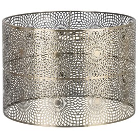 Floral Fretwork Pendant Interior Moroccan Themed Metal Ceiling Light Shade Easy Fit Pendant (Floral Bronze)