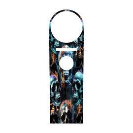 Kustom Cycle Parts Fire Skulls Metal Dash Panel Insert. Fits 94 - 07 Harley Road King. USA