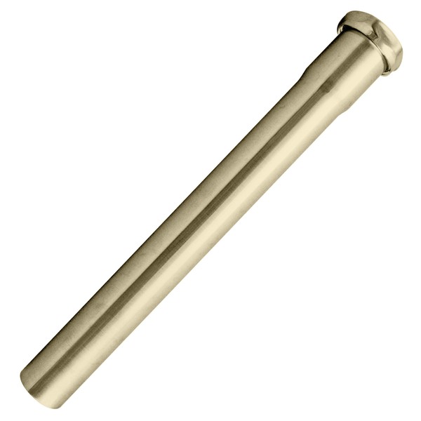 Westbrass D421-01 Slip Joint Extension Tube, 1-Pack, Polished Brass