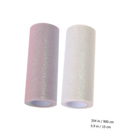 TEHAUX 3rolls Gradient Color Tulle Ribbon Yards Delicate Mesh for Party Decorations Crafting Skirts Hair Accessories Versatile Decorative Fabric for Weddings Celebrations