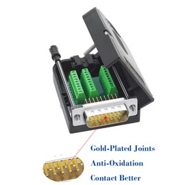 Jienk DB26 Male Solderless Breakout Connector, RS232 D-SUB Serial to 26 Pin Port Terminal Solderfree Adapter with Case Accessories