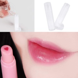 25Pcs Empty Lip Balm Tubes Clear Empty Lipstick Tubes Containers Refillable Lipstick Tubes with Cap Push Wheels for DIY Cosmetic 6.6 x 1.6 CM