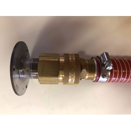 GenExhaust for Champion Generator 3-hole round #72 cover plate 1-1/2" quick disconnect silicone exhaust extension 1 foot length