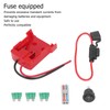 Battery Connector Adapter with Fuse Terminal ABS Safe Lithium Battery