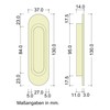 JUVA Shell Handle Sliding Door Round Inlet Handle Oval Sliding
