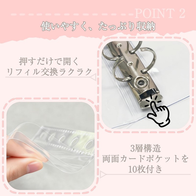 Transparent Girl M5 Sticker Binder Removable, Sticker Storage, Card Storage,