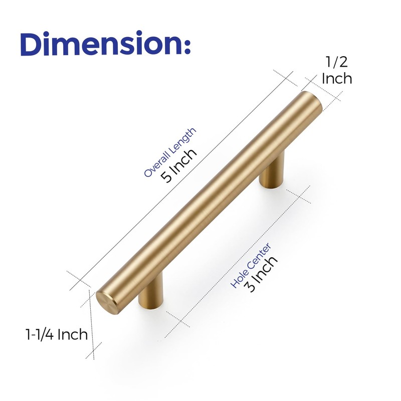 Ravinte 30 Pack 5 Inch Cabinet Pulls Champagne Bronze Stainless