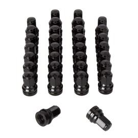 M14x1.5 Flat Lug Nuts for F250 F350 2017-2025 Heavy Duty Truck Wheel, 32pcs 14mmx1.5 Mag Wheel Nuts Compatible With Ford 8 Lug Factory Rim, Alloy Steel Lugnnuts Set Replace OE#HCPZ-1012-B, HCPZ-1012-A