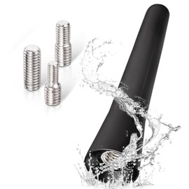 Car Antenna, 6.5 cm Car Antenna Short, FM Roof Antenna Car, Universal Radio Antenna Car, Car Antenna, with 3 Screws (M4/M5/M6), Black for FM/AM Radio Reception