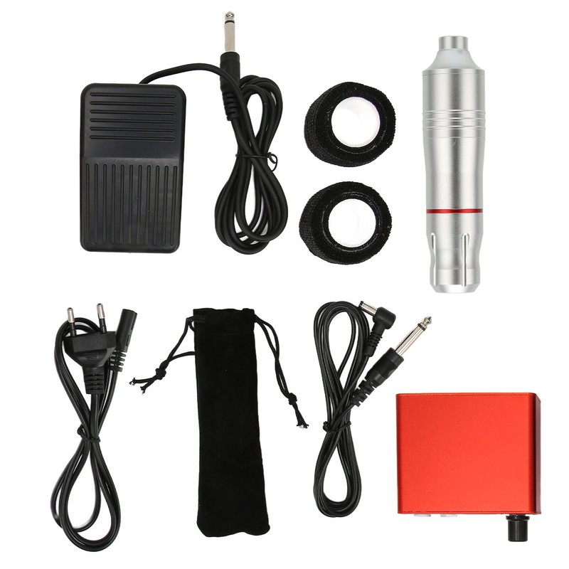 Rotary Pen Tattoo Machine Kit Tattoo Power Supply Foot Pedal